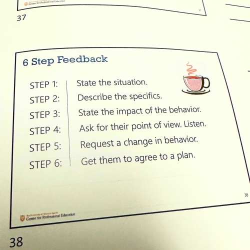 6 steps to feedback